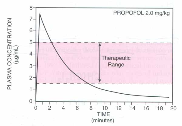 Propofol Concentration-Time Curve